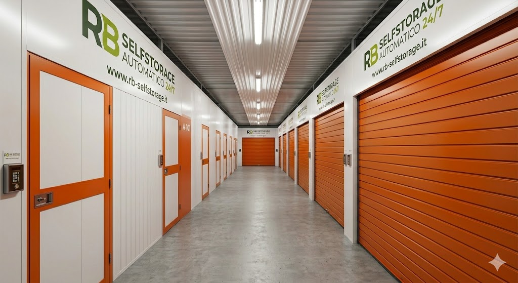 Corsia interna RB Self Storage Treviglio con box automatizzati